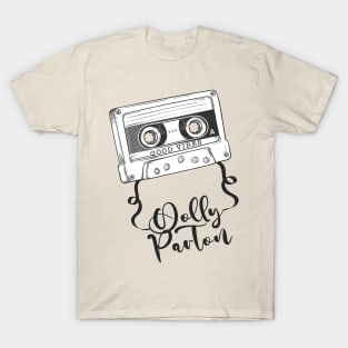 Good Vibes Dolly Parton // Retro Ribbon Cassette T-Shirt